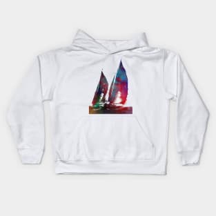 Sailing sport art #sailing Kids Hoodie